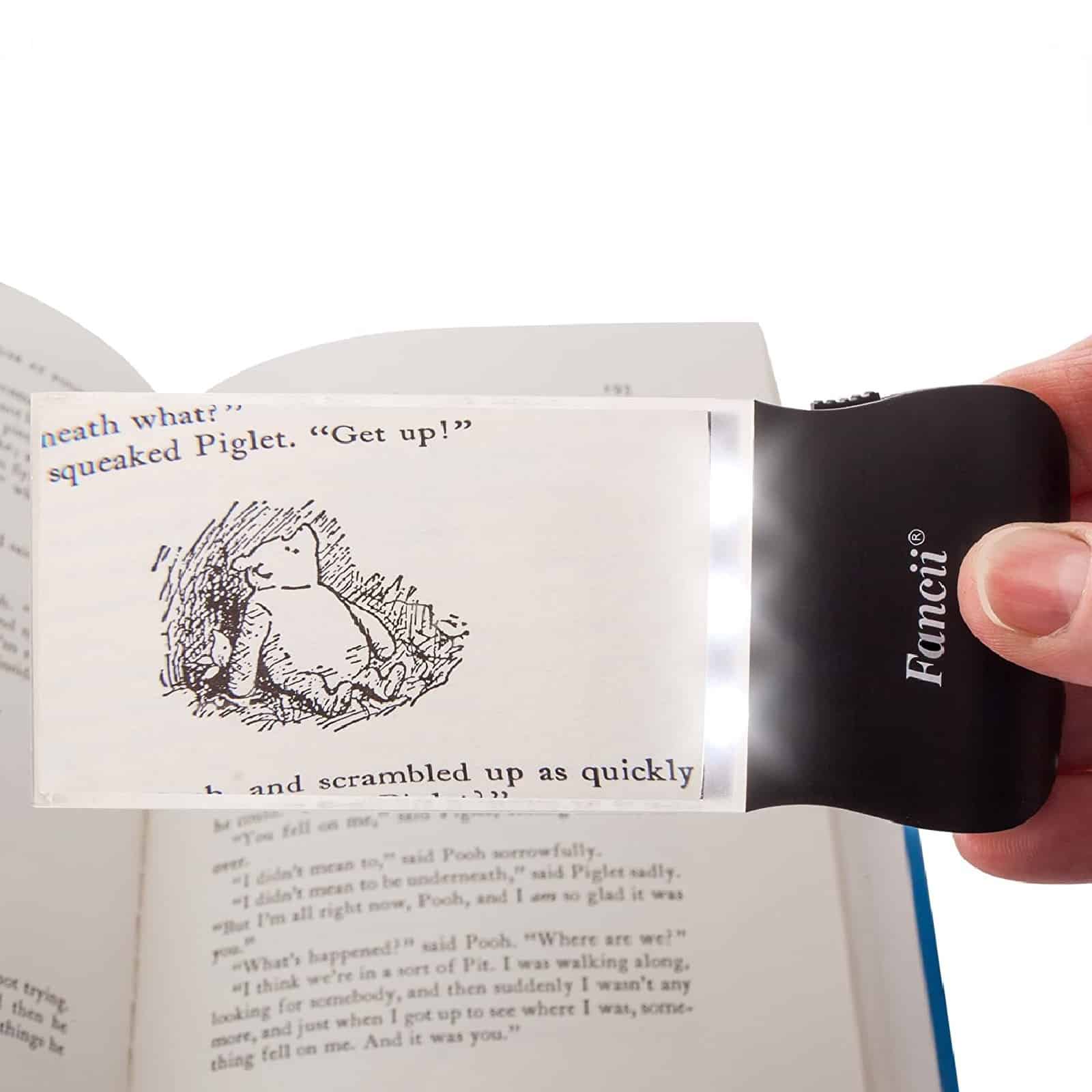 🤓 Lupa para leer libros  Lupas rectangulares, con luz 【2024】