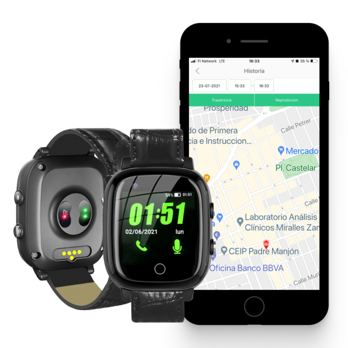 operación Doctrina Lionel Green Street Reloj localizador GPS: SOS, caída, teléfono y control de salud - Abubu